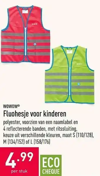 ALDI Fluohesje voor kinderen aanbieding