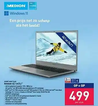 ALDI Medion akoya e16402 notebook aanbieding