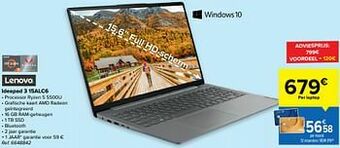 Carrefour Lenovo ideapad 3 15alc6 aanbieding