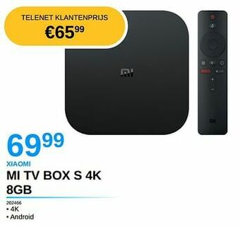 AUVA Xiaomi mi tv box s 4k 8gb aanbieding