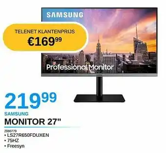 AUVA Samsung monitor 27`` ls27r650fduxen aanbieding