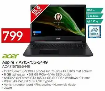 Selexion Acer aspire 7 a715-75g-5449 aanbieding