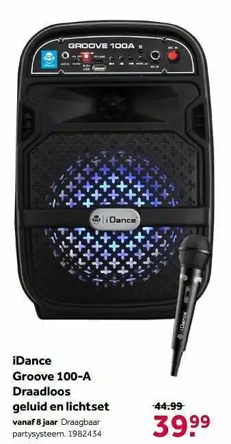 Idance groove 100-a draadloos geluid en lichtset