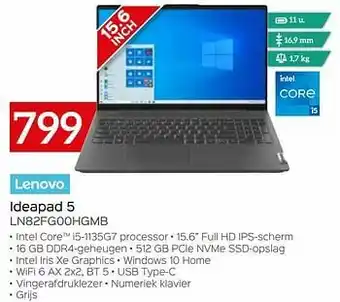 Selexion Lenovo ideapad 5 ln82fg00hgmb aanbieding