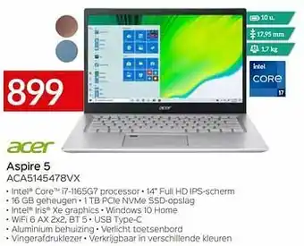 Selexion Acer aspire 5 aca5145478vx aanbieding