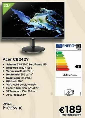CompuDeals Acer cb242y aanbieding