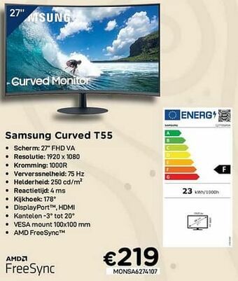 CompuDeals Samsung curved t55 aanbieding
