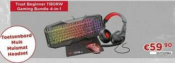 CompuDeals Trust beginner 1180rw gaming bundle 4-in-1 aanbieding