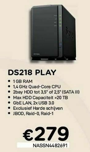 Syno logy ds218 play