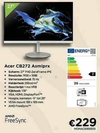CompuDeals Acer cb272 asmiprx aanbieding