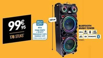 Electro Depot Bluetooth music tower aanbieding
