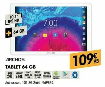 Electro Depot Tablet 64 gb archos core 101 3g 2-64 aanbieding