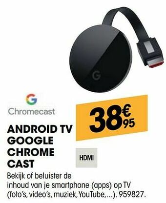 Electro Depot Google android tv google chrome cast aanbieding