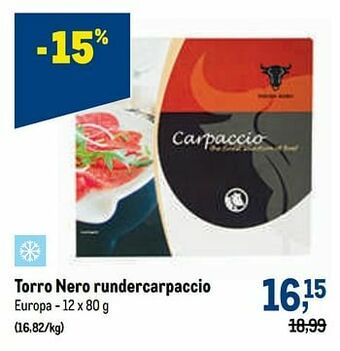 Makro Torro nero rundercarpaccio aanbieding