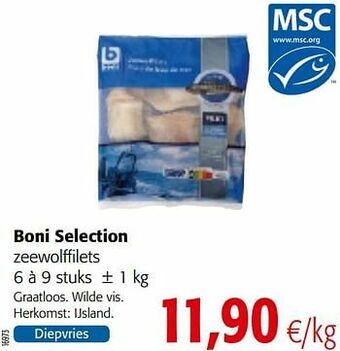 Colruyt Boni selection zeewolffilets aanbieding