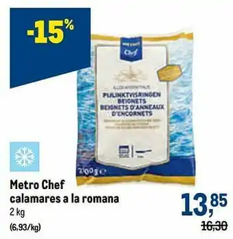Metro chef calamares a la romana