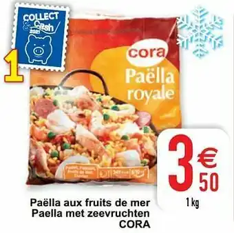 Paëlla aux fruits de mer paella met zeevruchten cora