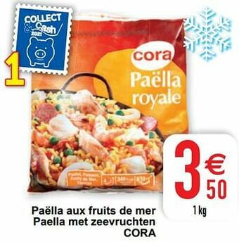 Paëlla aux fruits de mer paella met zeevruchten cora
