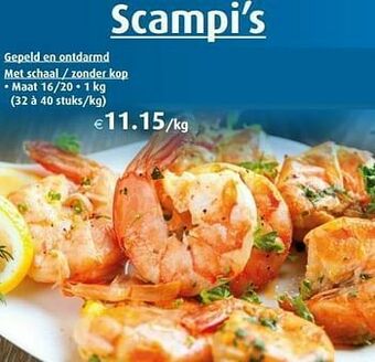 Aronde scampi`s aanbieding