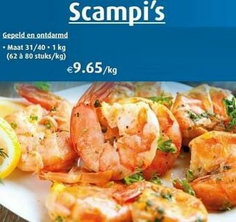 Aronde scampi`s aanbieding