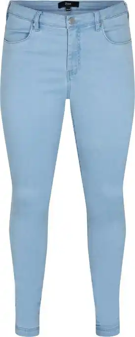 Bol.com ZIZZI JEANS, LONG, AMY Dames Jeans - Light Blue - Maat 56/82 cm aanbieding