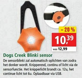 Maxi Zoo Dogs creek blinki sensor aanbieding