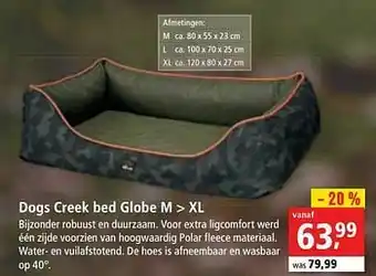 Maxi Zoo Dogs creek bed globe m > xl aanbieding