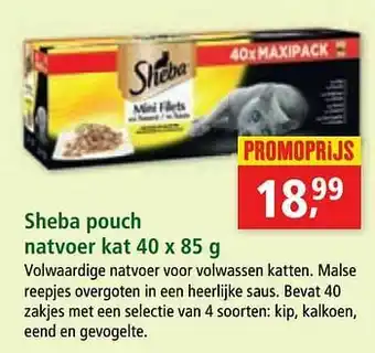Maxi Zoo Sheba pouch natvoer kat aanbieding