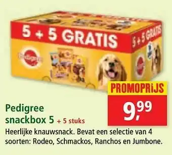 Maxi Zoo Pedigree snackbox 5 aanbieding