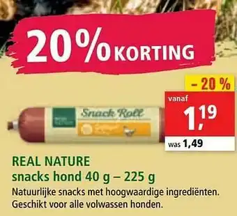 Maxi Zoo Real nature snacks hond aanbieding
