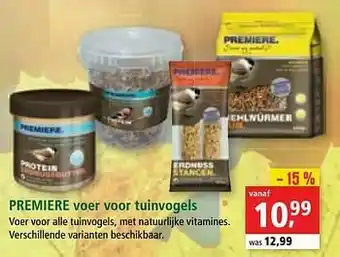 Maxi Zoo Premiere voer voor tuinvogels aanbieding