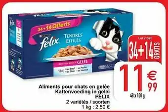 Cora Aliments pour chats en gelée kattenvoeding in gelei felix aanbieding