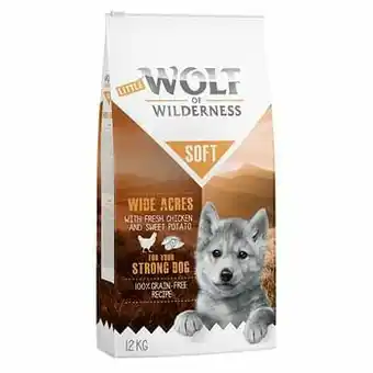 Zooplus 12kg Junior ’Soft Wide Acres’ Kip Wolf of Wilderness Hondenvoer aanbieding