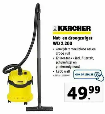 Kärcher nat- en droogzuiger wd 2.200