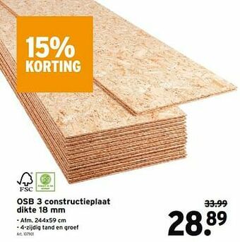 GAMMA Osb 3 constructieplaat aanbieding
