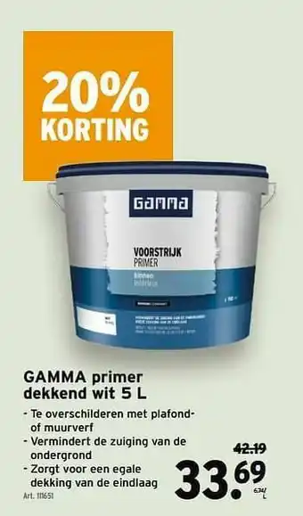 GAMMA Gamma primer dekkend wit aanbieding
