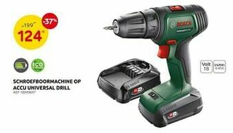Brico Bosch schroefboormachine op accu universal drill aanbieding