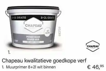Multi bazar Chapeau kwalitatieve goedkope verf muurprimer 8+2l wit binnen aanbieding