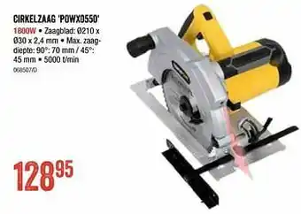 HandyHome Powerplus cirkelzaag powx0550 aanbieding