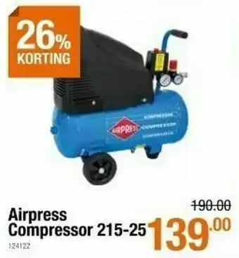 Cevo Airpress compressor 215-25 aanbieding