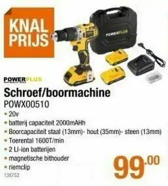 Cevo Powerplus schroef-boormachine powx00510 aanbieding