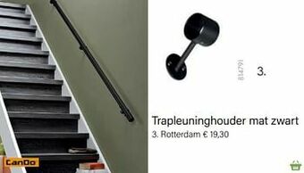 Multi bazar Trapleuninghouder mat zwart rotterdam aanbieding