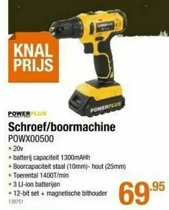 Cevo Powerplus schroef-boormachine powx00500 aanbieding