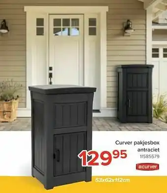 Euroshop Curver pakjesbox antraciet aanbieding