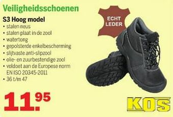 Veiligheidsschoenen s3 hoog model
