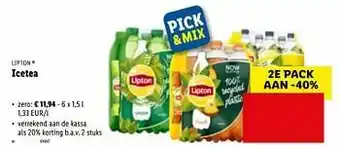 Lidl Icetea zero aanbieding