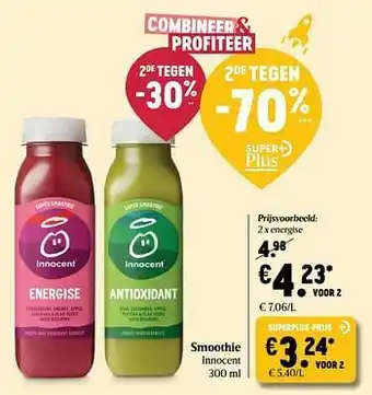 Delhaize Smoothie innocent energise aanbieding