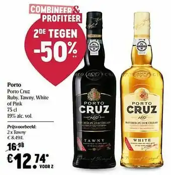 Delhaize Porto cruz tawny aanbieding