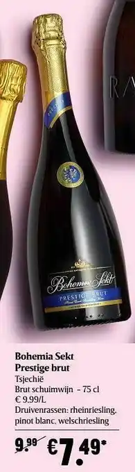 Bohemia sekt prestige brut tsjechië brut schuimwijn