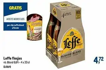 Makro Leffe flesjes blond aanbieding